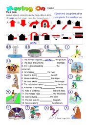 English Worksheet: Moving On: two versions of the worksheet with answer key