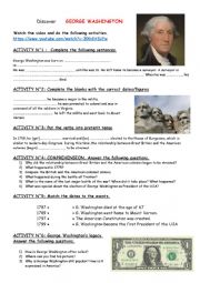 English Worksheet: Who was George Washington?