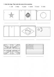 color the flags