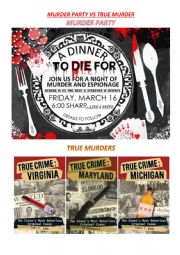 English Worksheet: Picture-based conversation - topic 119 : murder party vs murder
