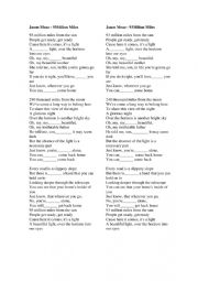 English Worksheet: Jason Mraz song 