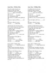 English Worksheet: Jason Mraz song 