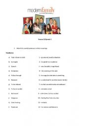 English Worksheet: Modern Family Video Lesson