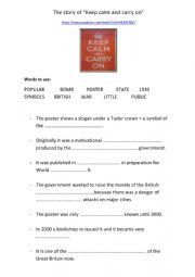 Keep calm and.... Worksheet