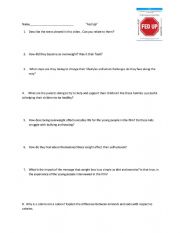 English Worksheet: Fed Up Documentary