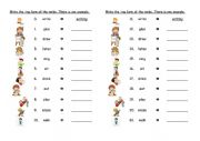 ING Verb formation for Kids