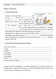 English Worksheet: The Wizard of Oz