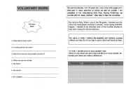 English Worksheet: voluntary work