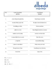 English Worksheet: escape room riddle and number lock