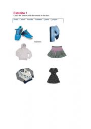 English Worksheet: My things