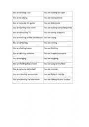 English Worksheet: Mime game
