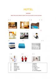 English Worksheet: Hotel