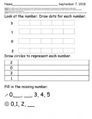 Numbers 0-10 Test