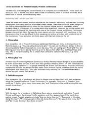 English Worksheet: 15 speaking activities for simple present