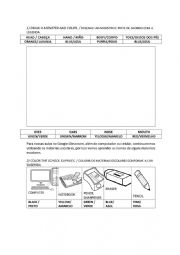 English Worksheet: COLORS / BODY PARTS / SCHOOL SUPPLIES
