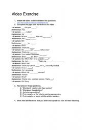 Video Exercise - Family Members, Occupations, Adjectives and Possessives