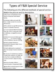English Worksheet: hospitality 