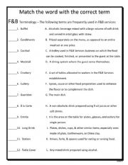 English Worksheet: hospitality 