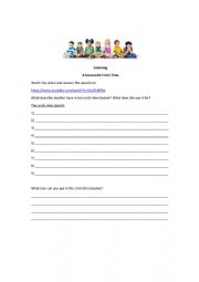 English Worksheet: kindergarten teacher
