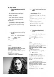English Worksheet: All I Ask - Adele