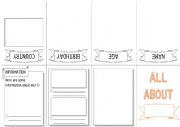 All about me brochure template