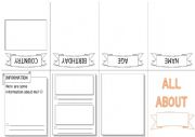 English Worksheet: All about me brochure template