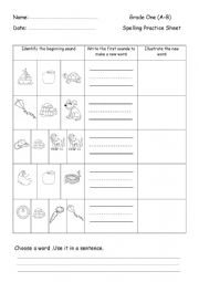 English Worksheet: short i practice sheet
