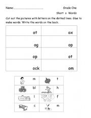 English Worksheet: short o
