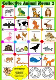 COLLECTIVE ANIMAL NOUNS 2 exercises + KEY