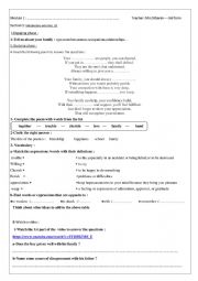English Worksheet: module 1 section 1 introductory activities (part 3) 3rd form
