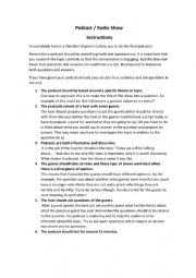 English Worksheet: Podcast / Radio Show