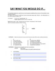 English Worksheet: Second Conditional