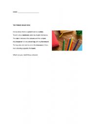English Worksheet: What�s in your desk?