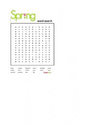 English Worksheet: Spring