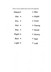 English Worksheet: Words matching