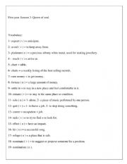 English worksheet: 1st year lesson 3