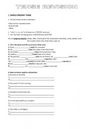 English Worksheet: Tense Revision