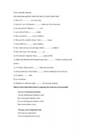 English Worksheet: should, reflexive pronouns, simple past
