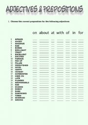 English Worksheet: Adjectives