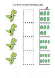 English Worksheet: DINO NUMBERS