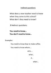 English Worksheet: Indirect questions - You need to know...