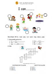 English Worksheet: I CAN.....