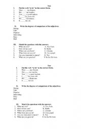 English Worksheet: Test 1 Unit 5th grade Karpiuk