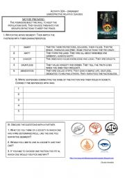 English Worksheet: Divergetnt