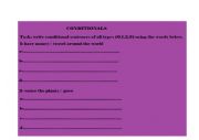English Worksheet: conditionals