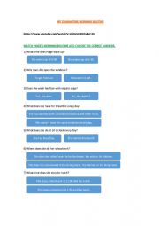English Worksheet: My quarantine morning routine
