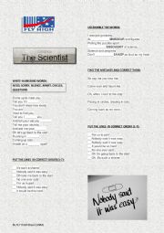 English Worksheet: COLDPLAY- THE SCIENTIST