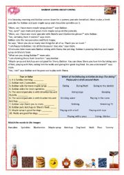 English Worksheet: BABBAR LEARNS ABOUT CARING (WS 5)