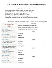 English Worksheet: Present Continuous for Future Arrangements