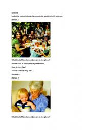 English Worksheet: Families Speaking